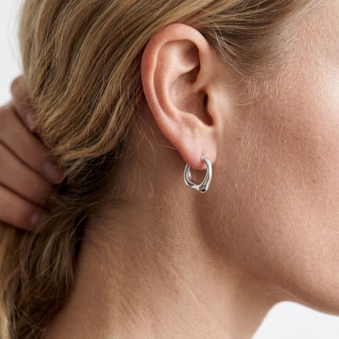 Organic Circle Hoop Earrings