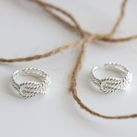 Twisted Rope Open Ring