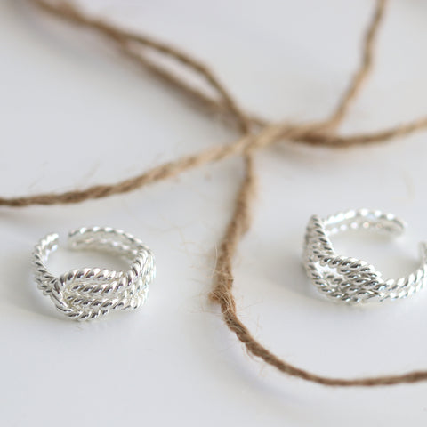 Twisted Rope Open Ring