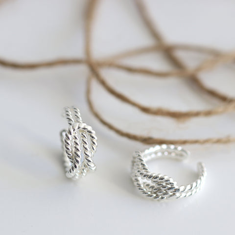 Twisted Rope Open Ring