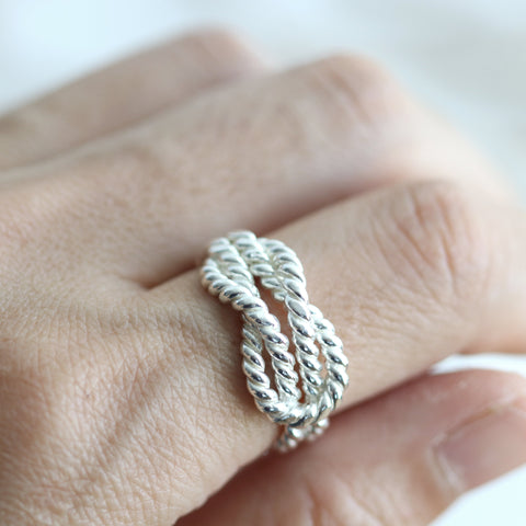 Twisted Rope Open Ring