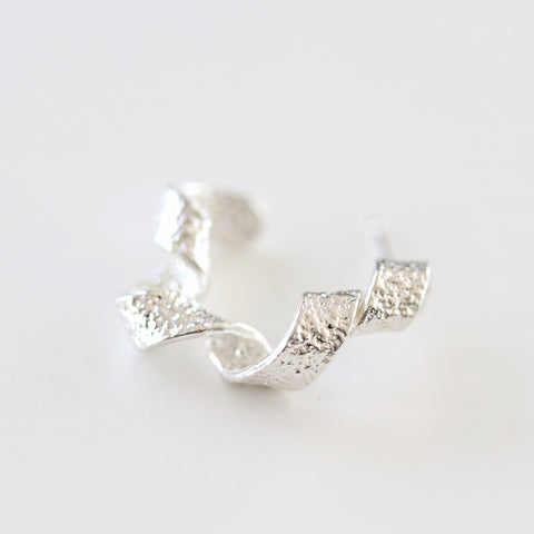Textured Spiral earrings - M