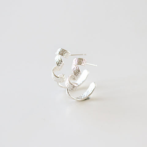 Textured Spiral earrings - L