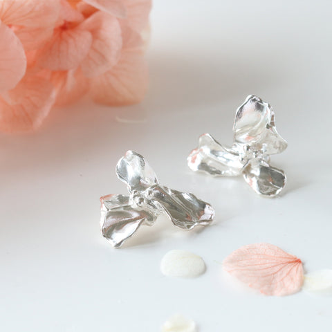 The Large Trillium Flower Earrings