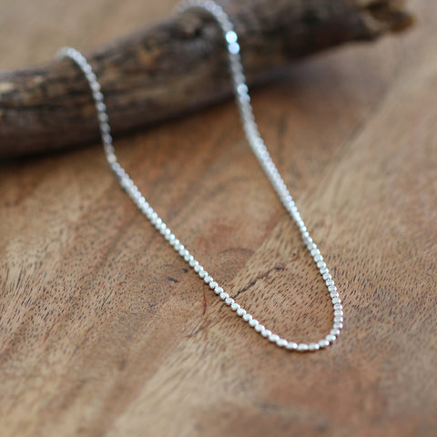 Small Coin Silver Chain Necklace