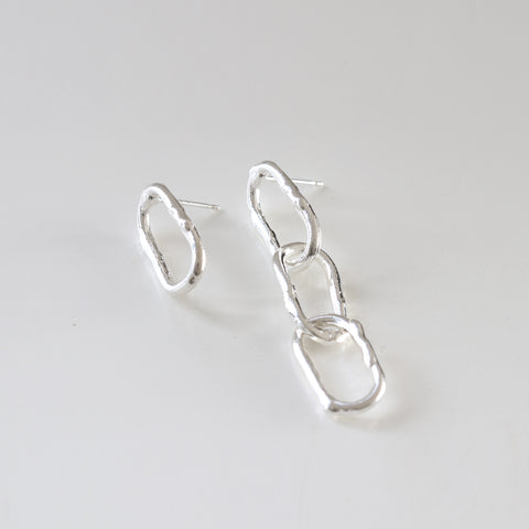 Organic Chain Mismatch Earrings