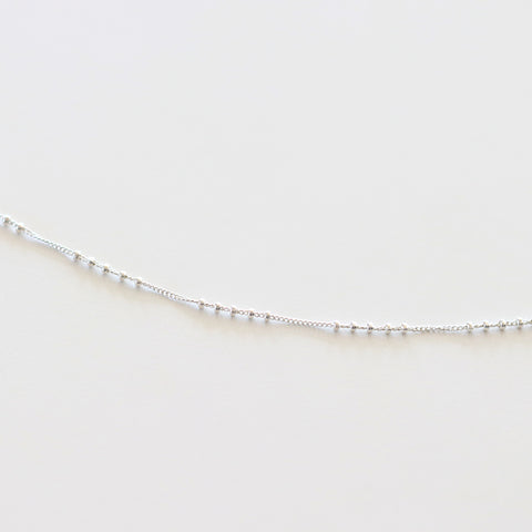 Small 5 Silver Ball Chain Bracelet