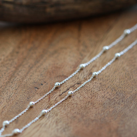 Big Silver Ball Chain Necklace