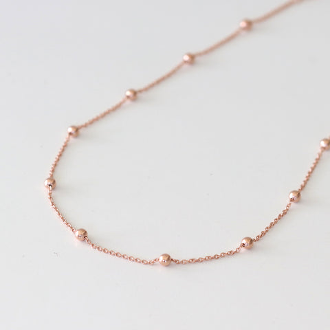 Big Silver Ball Chain Necklace