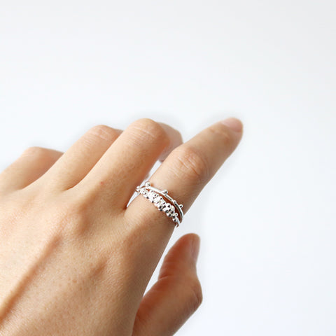 Bubble Double Band Ring