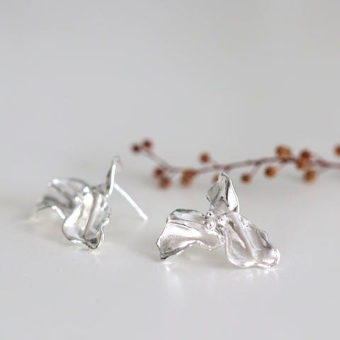 The Large Trillium Flower Earrings