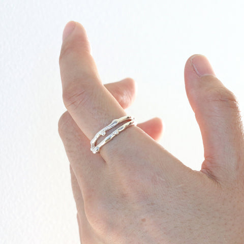 Little Bubble Double Band Ring