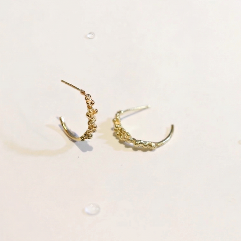 Gold Mini Bubble Earrings