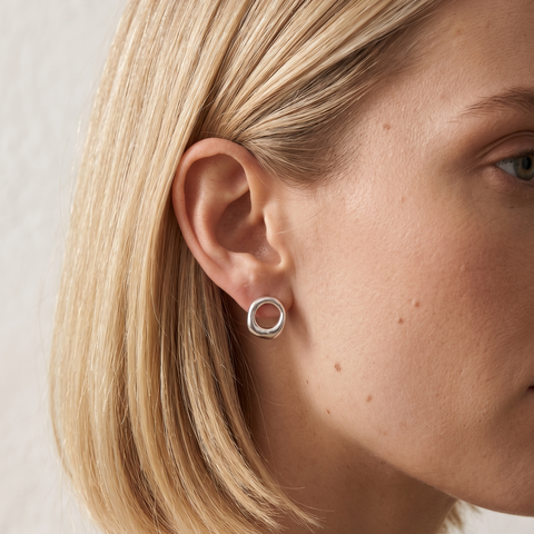 Organic Circle Earrings