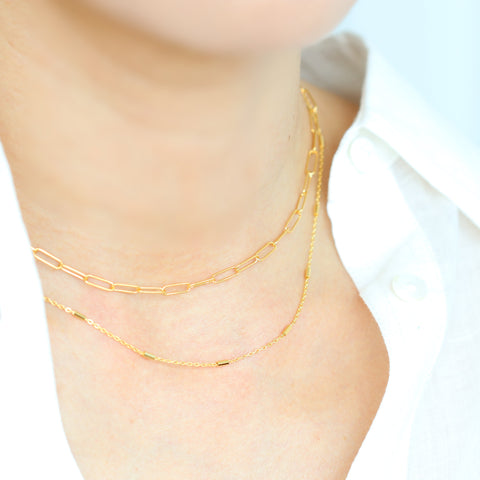 Dainty Bar Chain Necklace