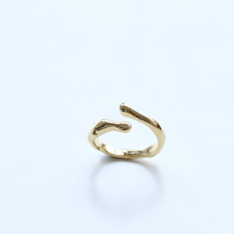 Gold Organic Open Ring