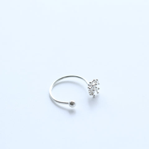 Bubble Ball Flower Open Ring
