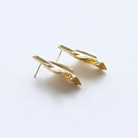 Gold Bold Wave Sculpture Earrings