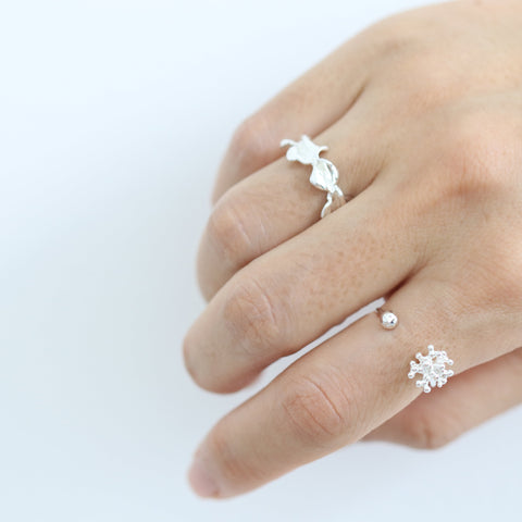 Petite Leaf Open Ring