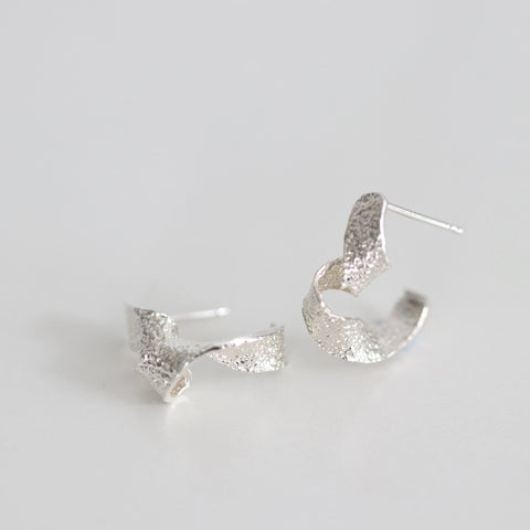 Mini Textured Spiral Earrings
