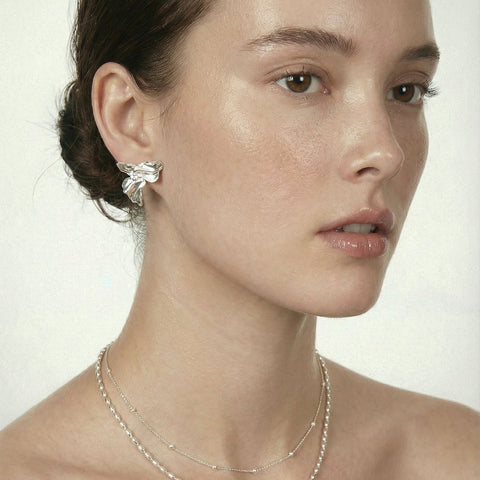 The Large Trillium Flower Earrings