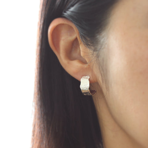 Textured Small Hoop Earrings