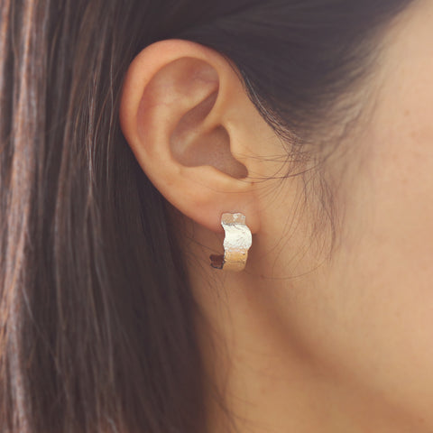 Textured Small Hoop Earrings