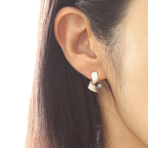 Textured Spiral earrings - S