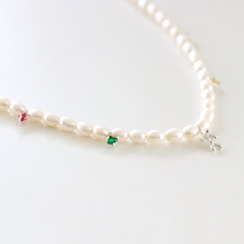 Harmony Pearl Charm Necklace