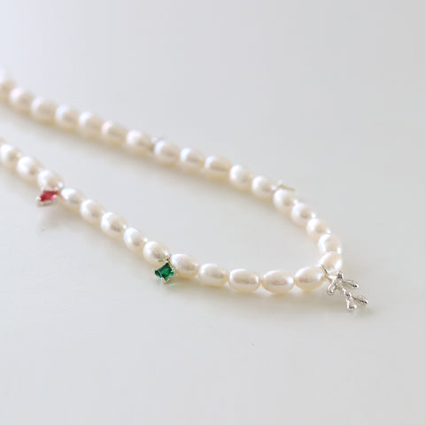Harmony Pearl Charm Necklace