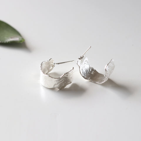 Textured Small Hoop Earrings
