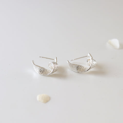 Mini Textured Spiral Earrings