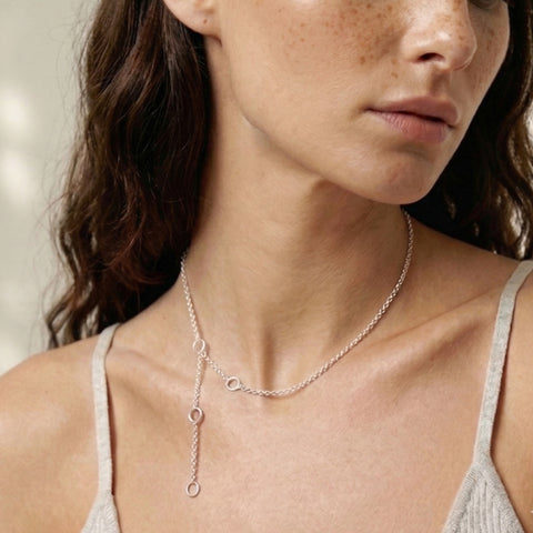 Quad Ring Chain Necklace