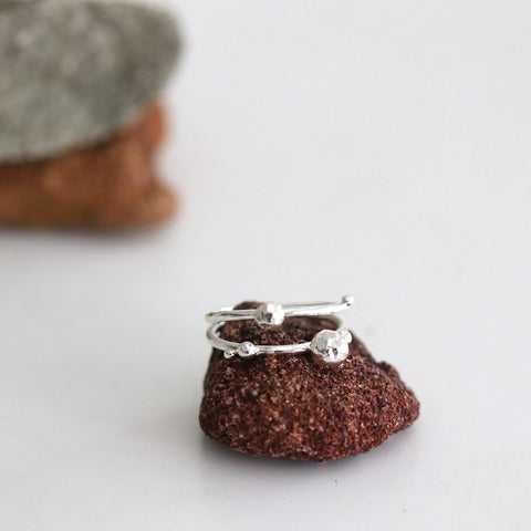 Stone Double Band Ring