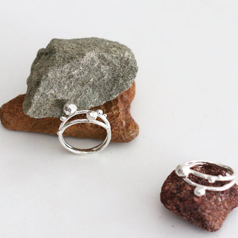 Stone Double Band Ring