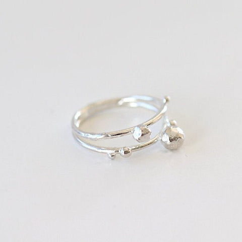 Stone Double Band Ring