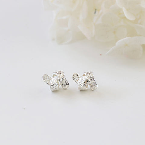 Textured Knot Stud Earrings