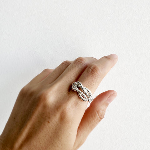 Twisted Rope Open Ring