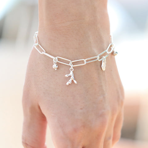 [One of a Kind] Multi-Charms Link Chain Bracelet