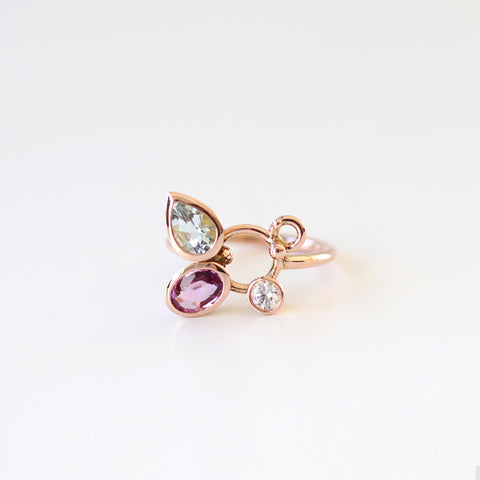 Gemstone Bloom Ring - 14ct Rose Gold