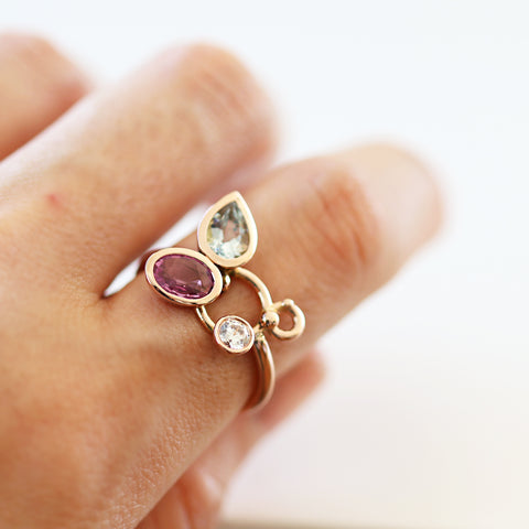 Gemstone Bloom Ring - 14ct Rose Gold