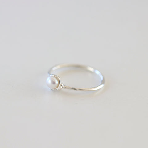 Petite Pearl Charm Ring