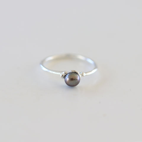 Petite Pearl Charm Ring