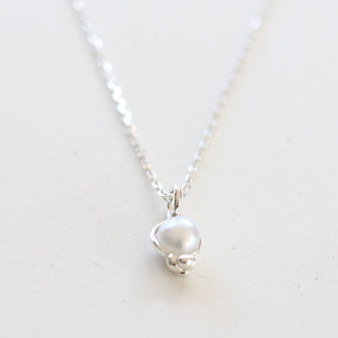 Petite Pearl Charm Necklace