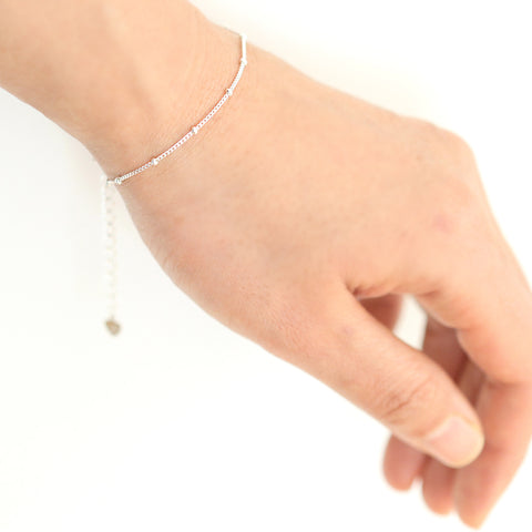 Small Silver Ball Chain Bracelet