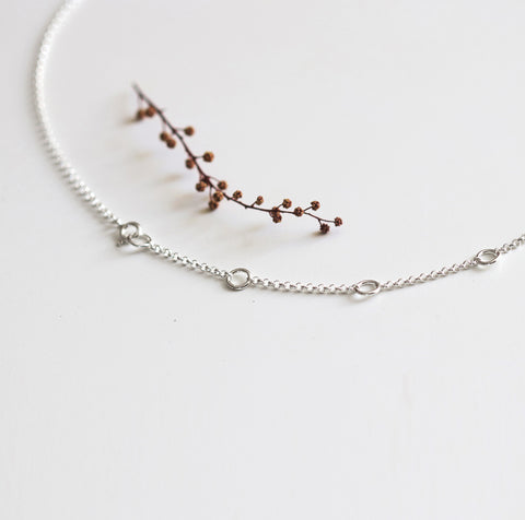 Quad Ring Chain Necklace
