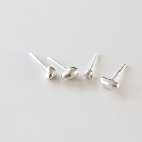 Minimalist Silver Studs Set