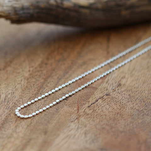 Small Coin Silver Chain Necklace