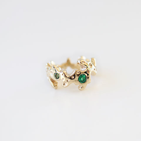 Ocean Blossom Ring - 9ct yellow gold