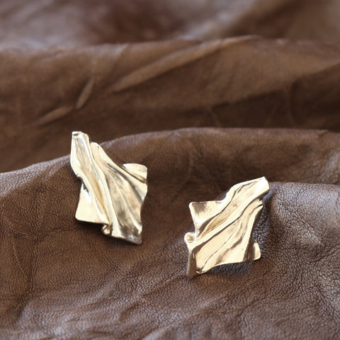 Bold Wave Sculpture Earrings